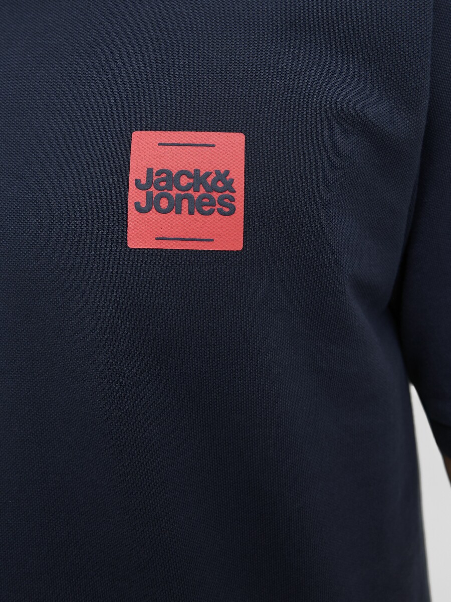 JACK & JONES<br>Camisa polo de manga curta, logotipo pequeno