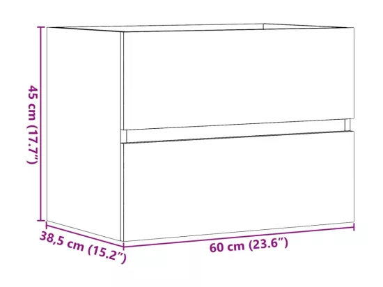 Armoire de salle de bain gris béton bois d'ingénierie