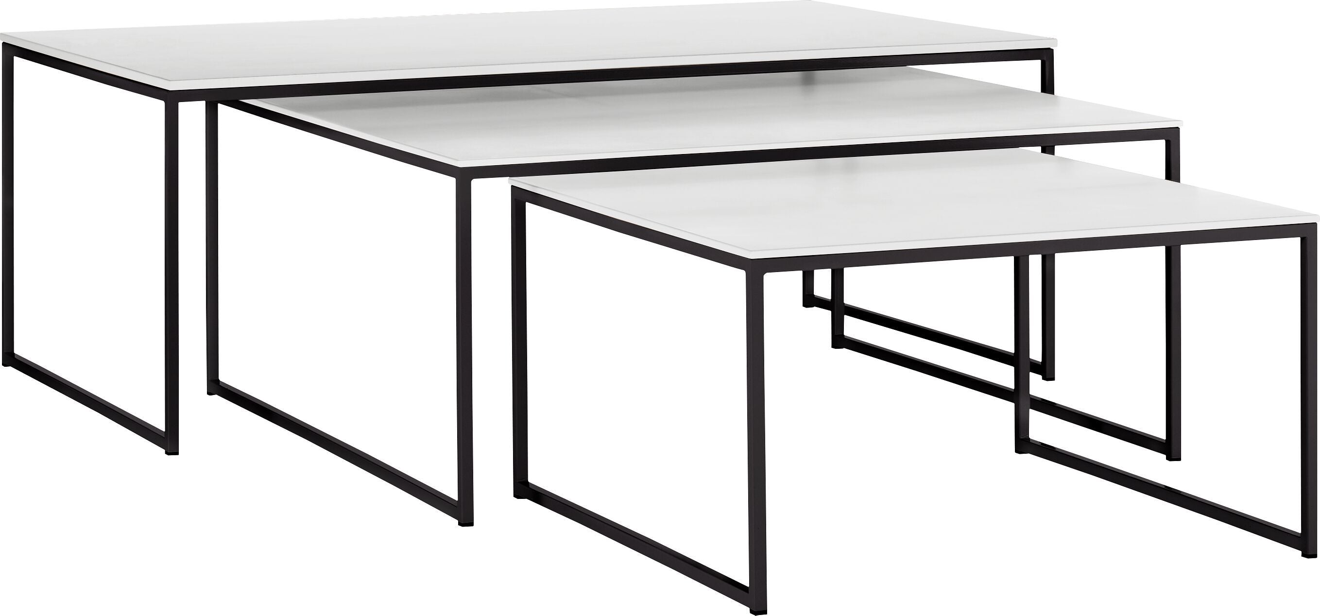 AVEA Salontisch - grau / schwarz / B: 120.0 cm x T: 70.0 cm x H: 44.0 cm