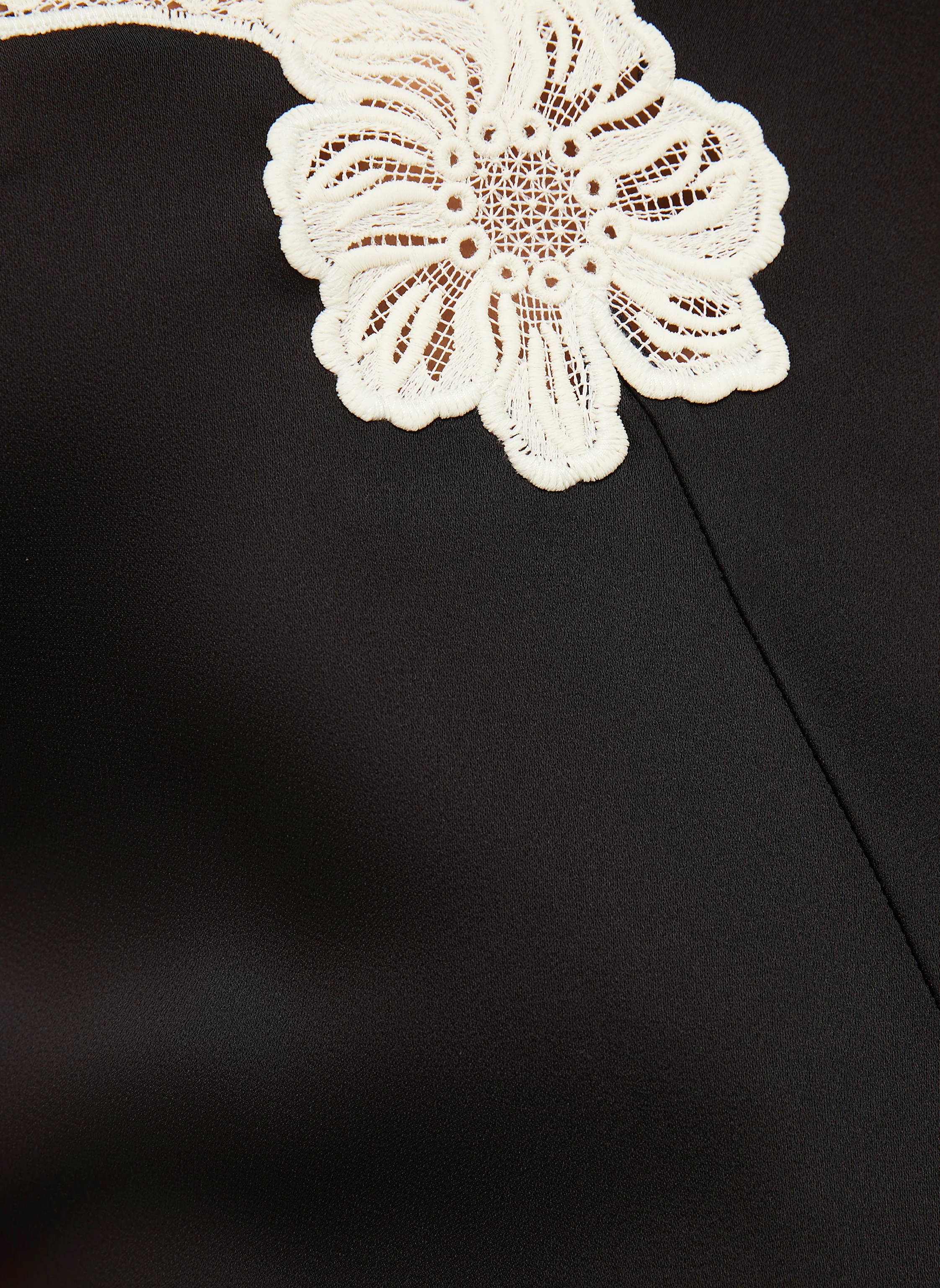 JIL SANDER Satintop 107 mit Spitze