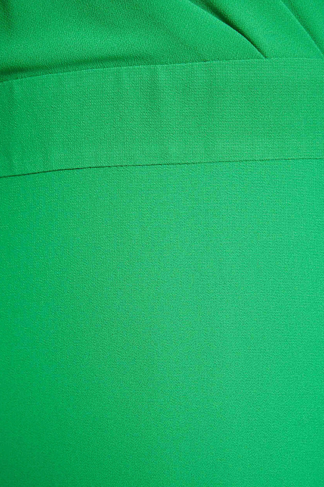 Vestido longo evasê com babados - Verde