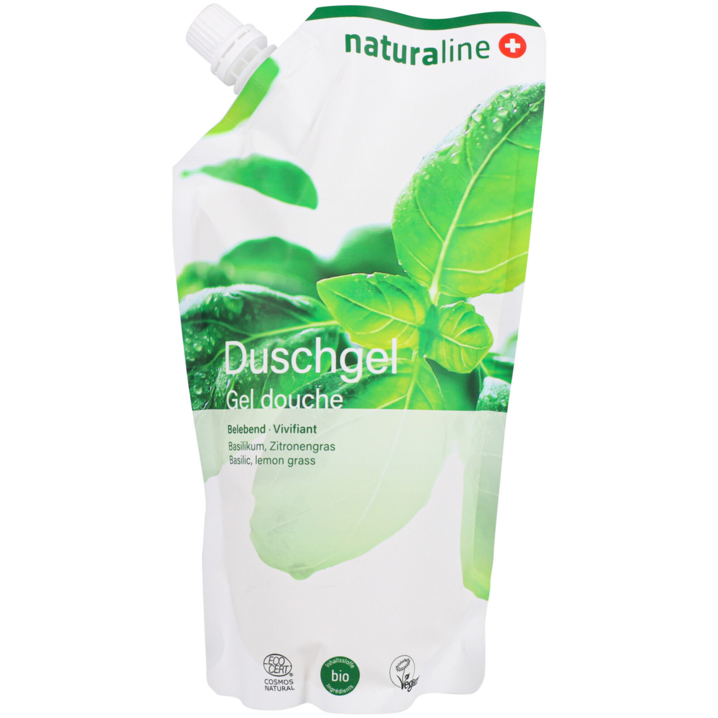 Naturaline Duschgel Basilikum & Zitronengras Refill