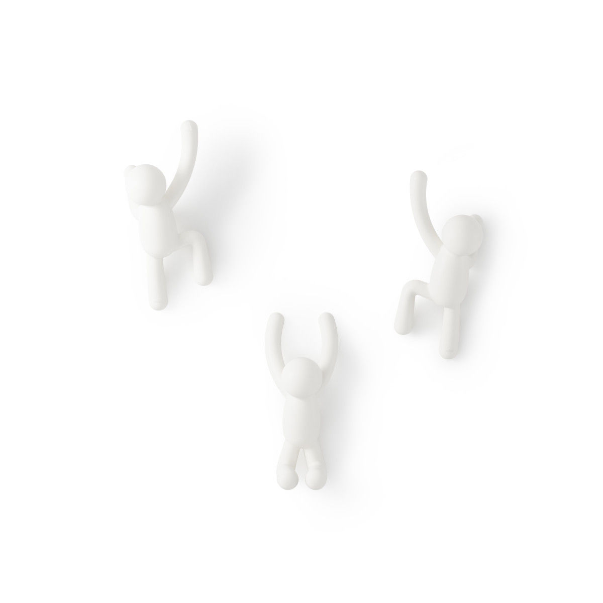 Ophanghaak Buddy wit – set van 3