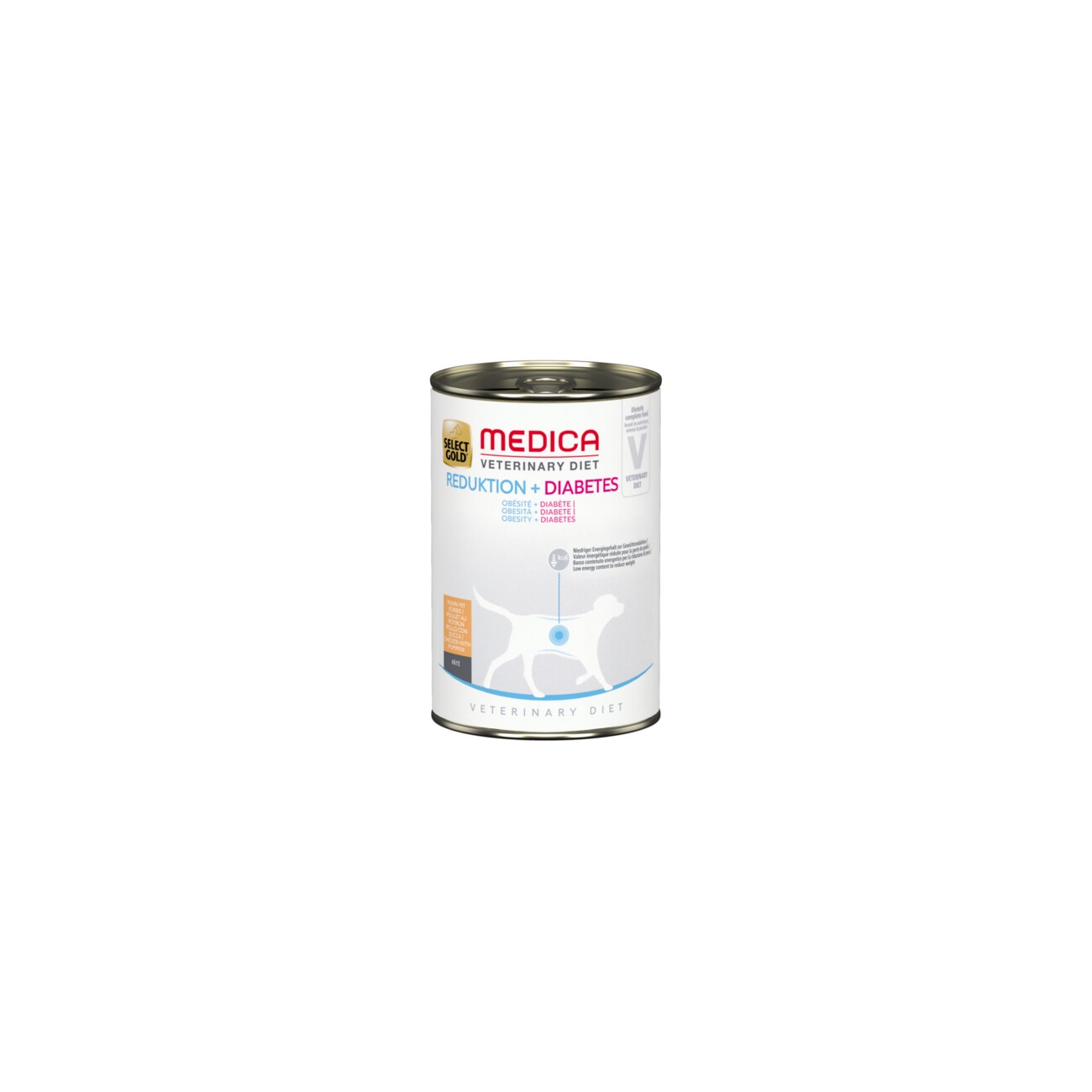 SELECT GOLD Medica Nassfutter Hund Adult Reduktion, Huhn & Kürbis 6x400 g