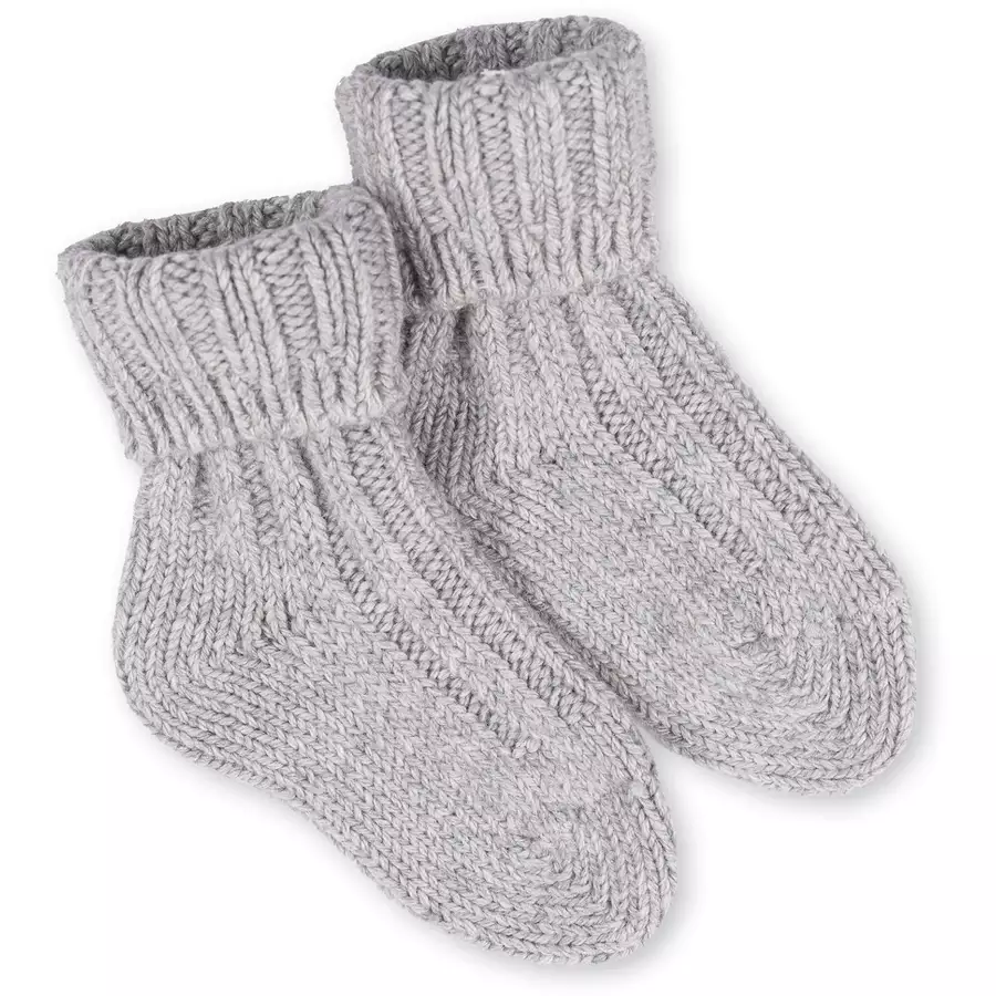 Hofbrucker Baby Socken Kaschmir Babysocken Hellgrau