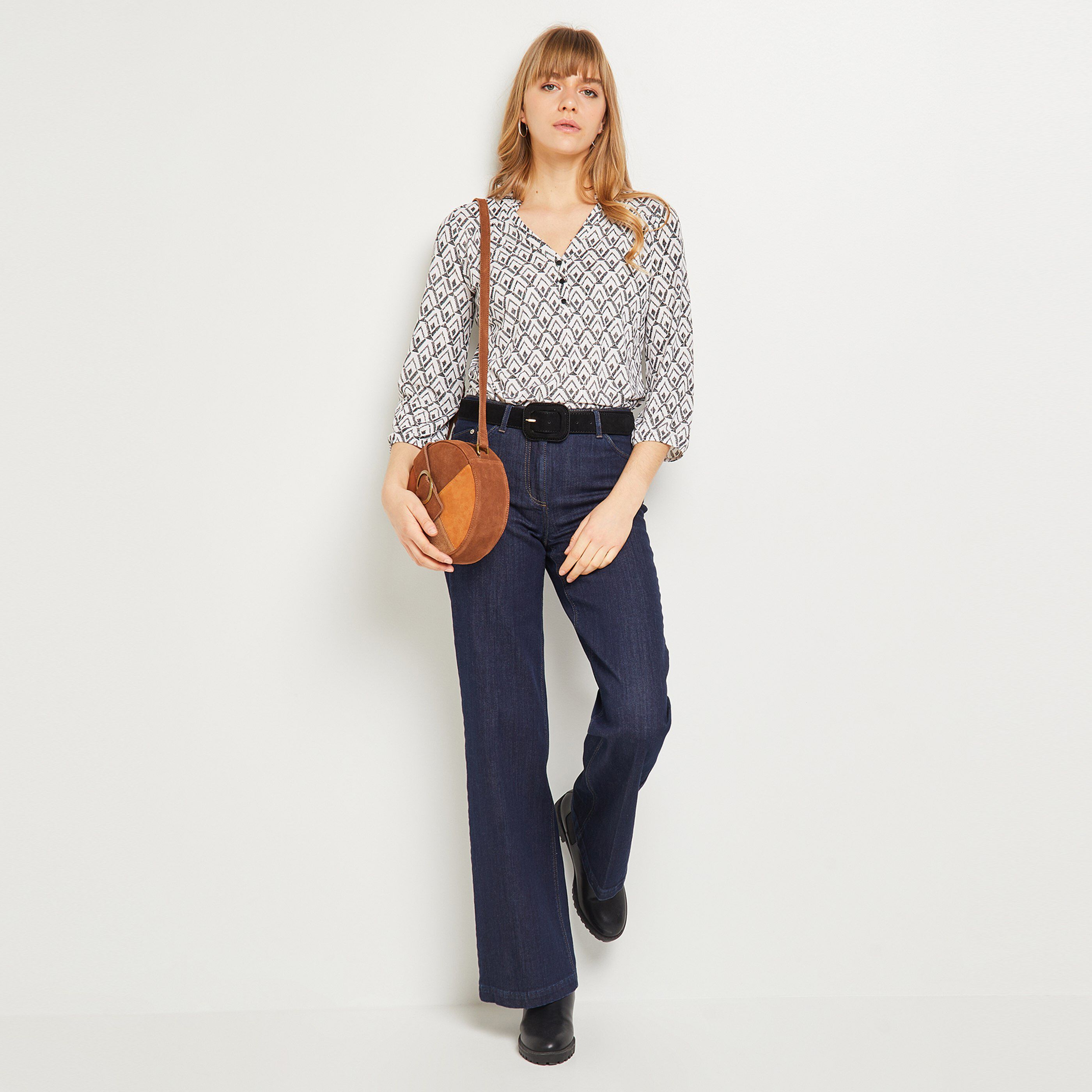 T-Shirt imprimé femme - ECRU