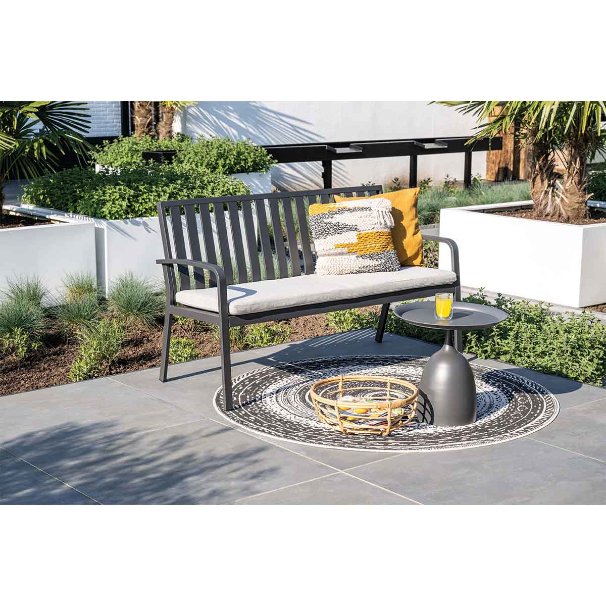 Garden Impressions Pisa parkbank - Carbon Black