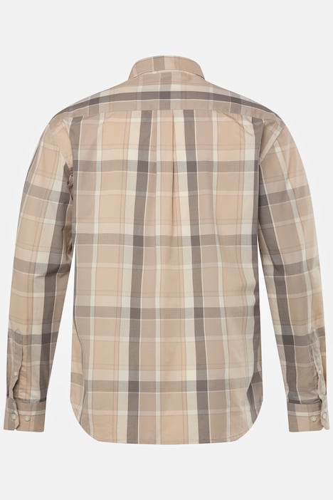 JP AWARE Karohemd, Langarm, Buttondown-Kragen, GOTS zertifizierte Biobaumwolle