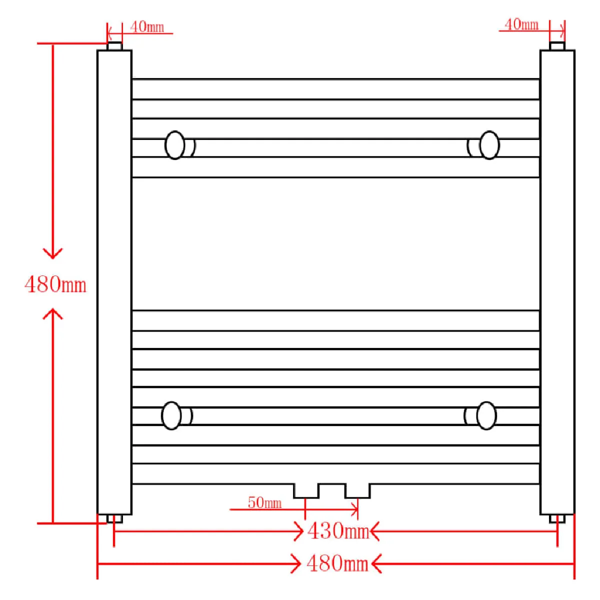 VidaXL 480x480mm Gris