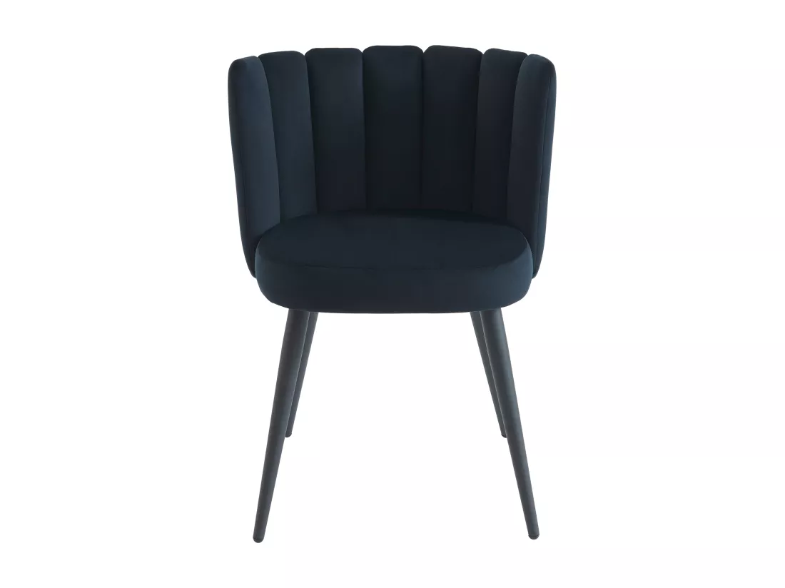 Lot de 2 chaises en velours et métal - Noir - PRANILA de Pascal MORABITO