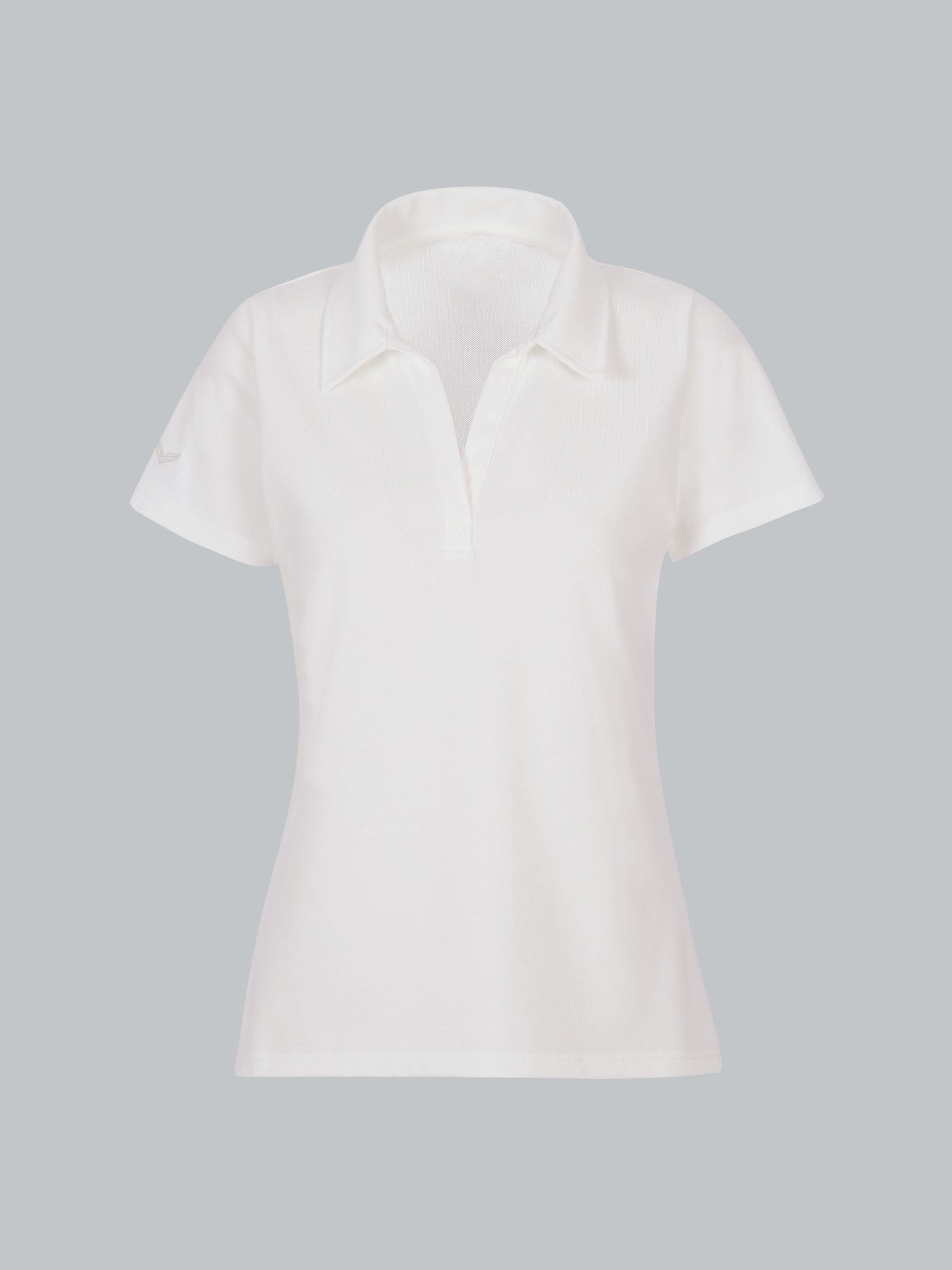 Poloshirt ohne Knopfleiste Weiss