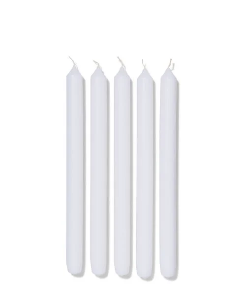 12 longues bougies dintérieur Ø2.2x29 blanc