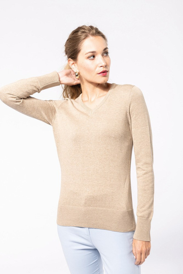 Kariban K966 - Pull Femme Col V en Coton et Acrylique