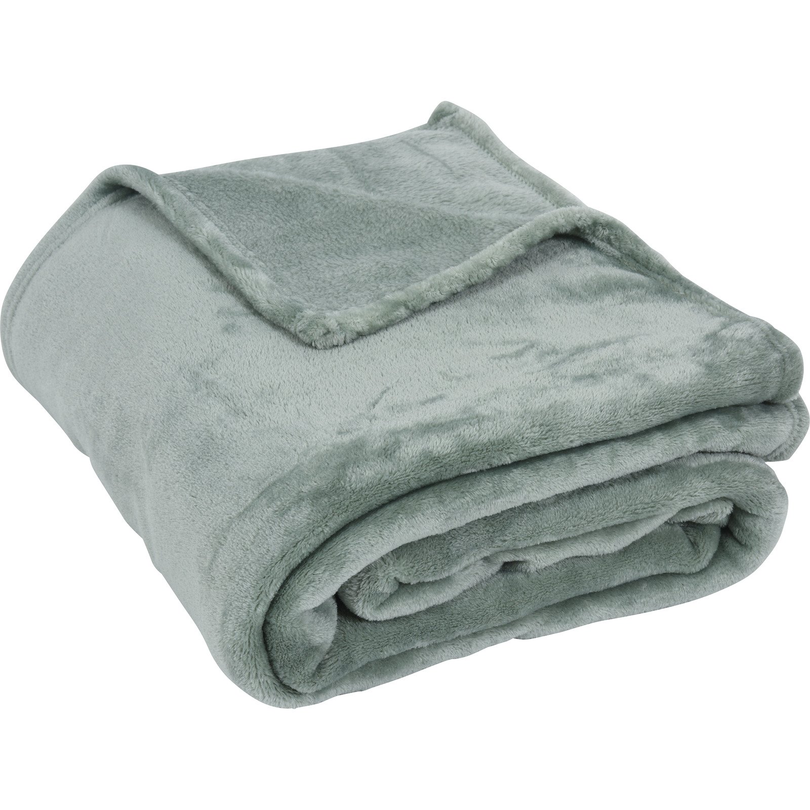 Kuscheldecke Flanell uni 150 x 200 cm grün