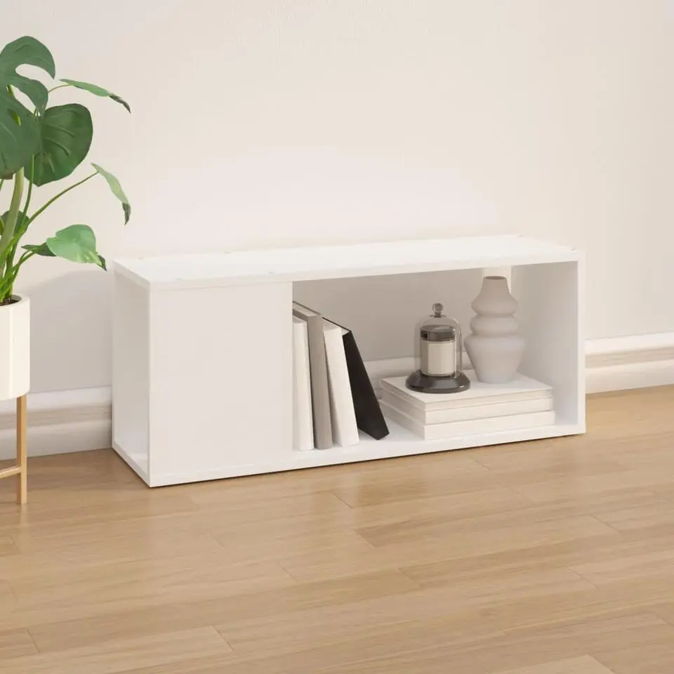 vidaXL - Tv-meubel - Wit - Bewerkt hout - 80 x 24 x 32 cm