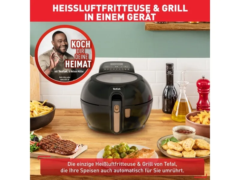 Tefal ActiFry & Grill Genius Hot Air Fryer sort