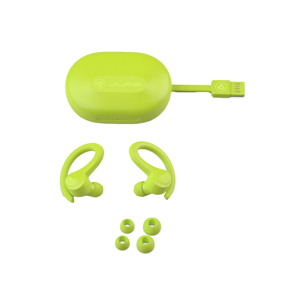 JLab Go Air Sport helt trådløse in-ear hodetelefoner (gul)