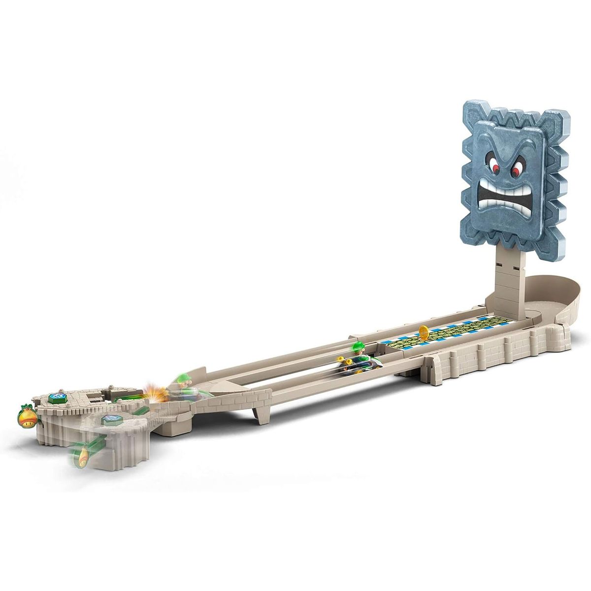 Mattel GFY46 - Hot Wheels - Mario Kart - Steinblock-Ruinen-Trackset mit Fahrzeug