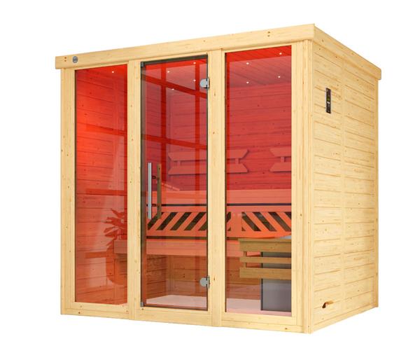 Weka Sauna Kemi Panorama mit Glastür, inkl.