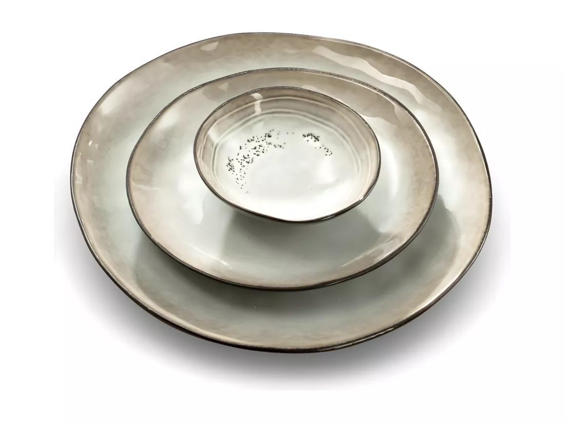 Shadow Nacre - Assiette plate 28 cm (lot de 6)