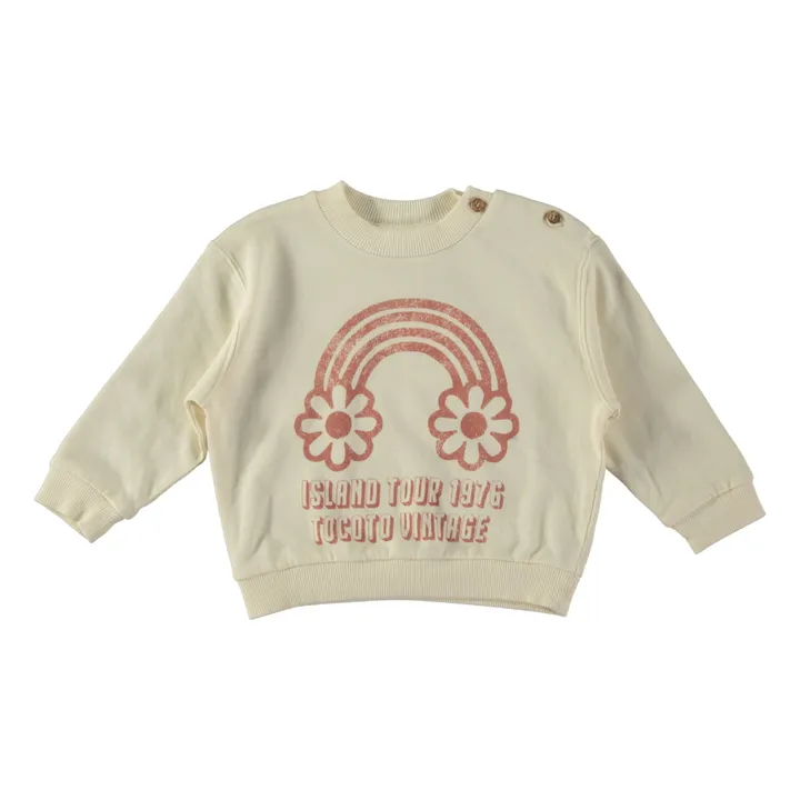 Tocoto Vintage Sweat Island Tour Coton Bio | Ecru