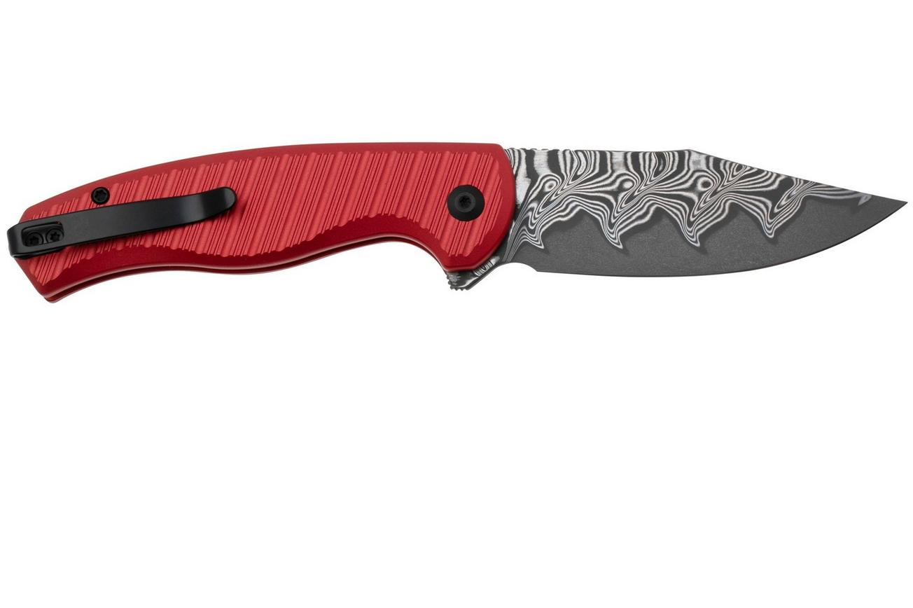 CIVIVI Stormhowl C23040B-DS1, Damascus, Milled Red Aluminum, zakmes