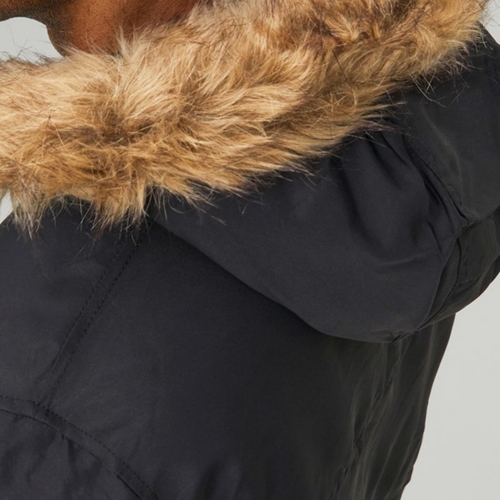 Jack & Jones - 12211773 JJECRAFT PARKA SN BLACK Negro