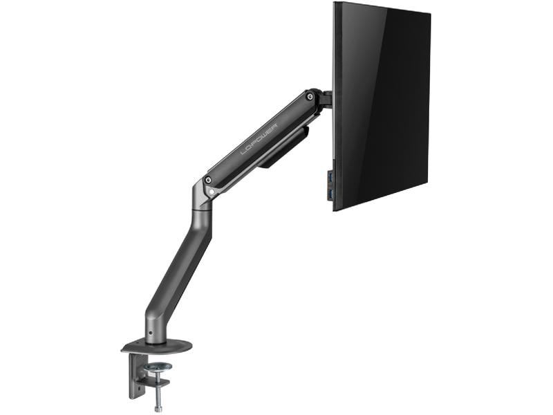 LC-Power Tischhalterung LC-EQ-A32B bis 9 kg – Schwarz Monitorarm für Monitore bis zu 32
