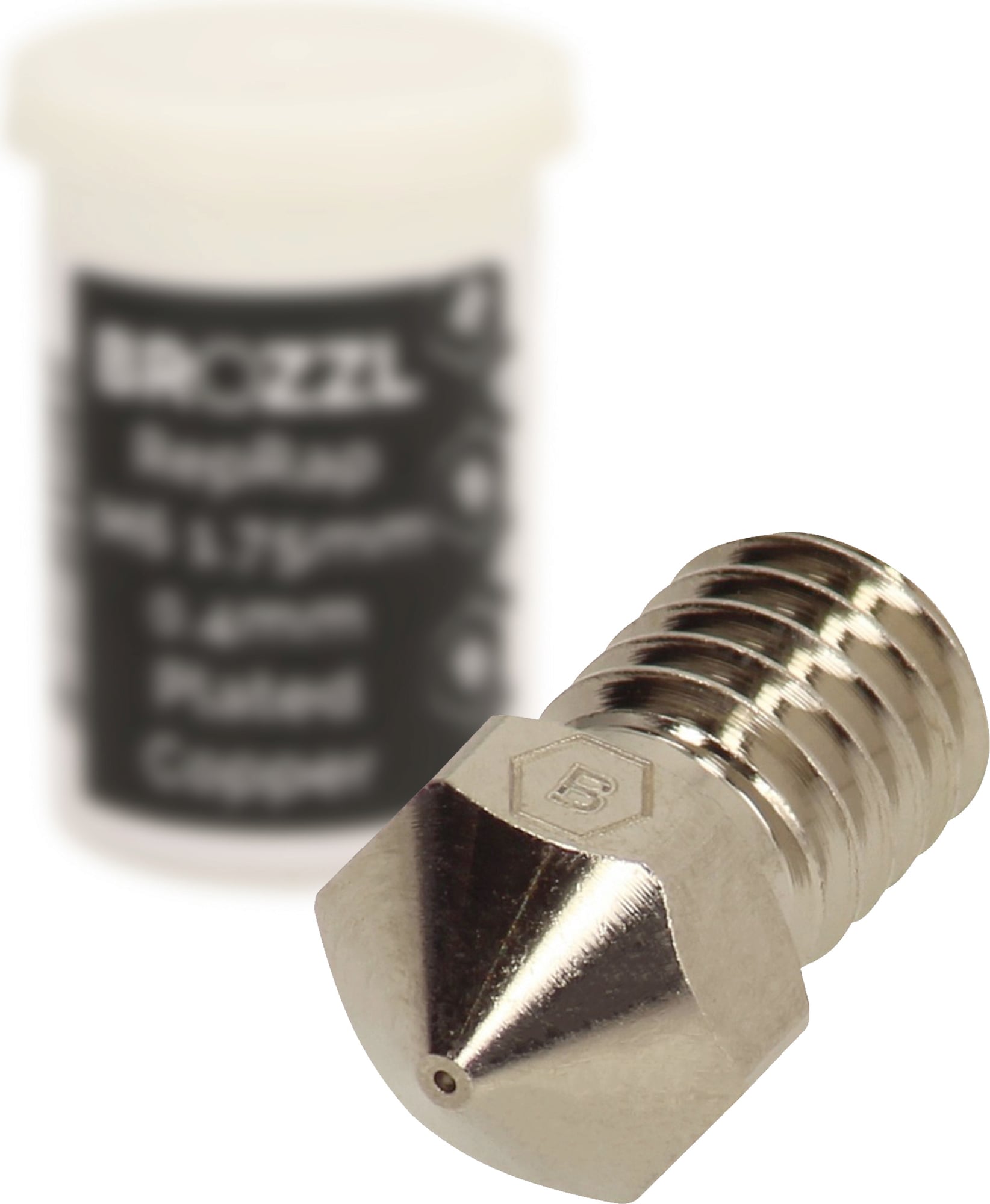 BROZZL  Düse Plated Copper für E3D V6, 0,4 mm    Speziell beschichtete Düse für E3D V6 Hot-Ends in verschiedenen Durchmessern