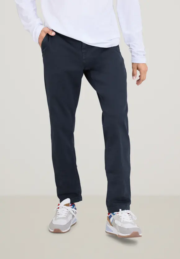 Regular Fit Chinohose - deep navy blue