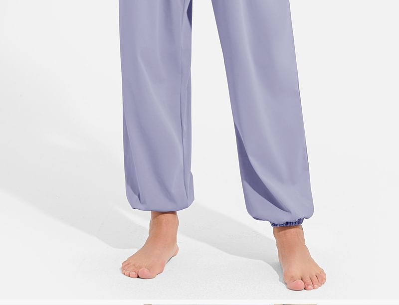 Bolgivy - Effen baggy joggingbroek met trekkoord in de taille
