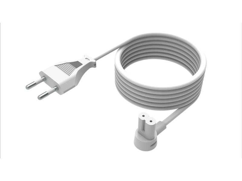 Flexson Stromkabel 5 m Era, Five, Arc, Beam, Ray, Sub Weiss Stromkabel für Sonos Lautsprecher