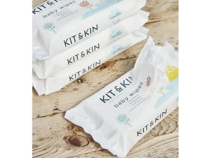 Kit and Kin Bionedbrydelige, uparfumerede vådservietter 60 stk.