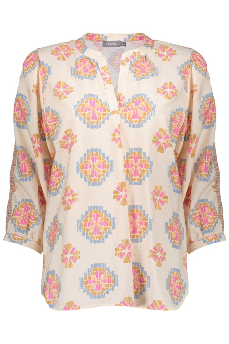 Geisha beige dames blouse
