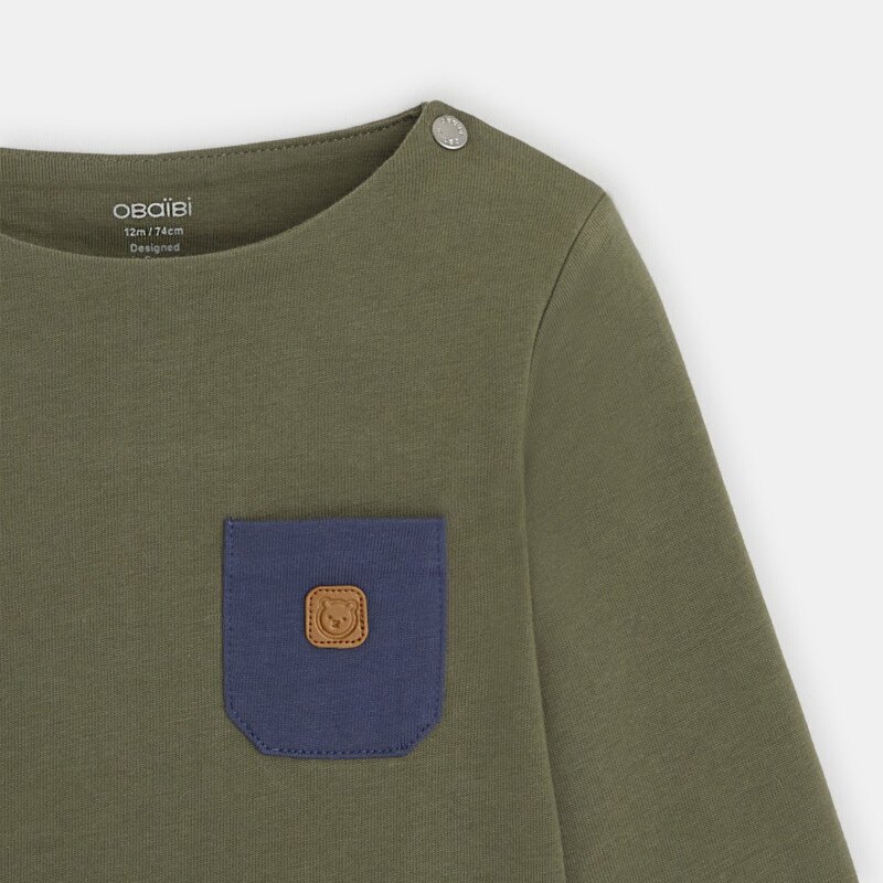T-shirt maille uni (lot de 3) vert bébé garçon Vert