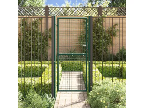 Portail de cl?ture acier 100x200 cm vert