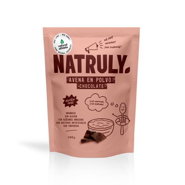 Natruly Farinha de Aveia Sabor Chocolate Orgânico 500g