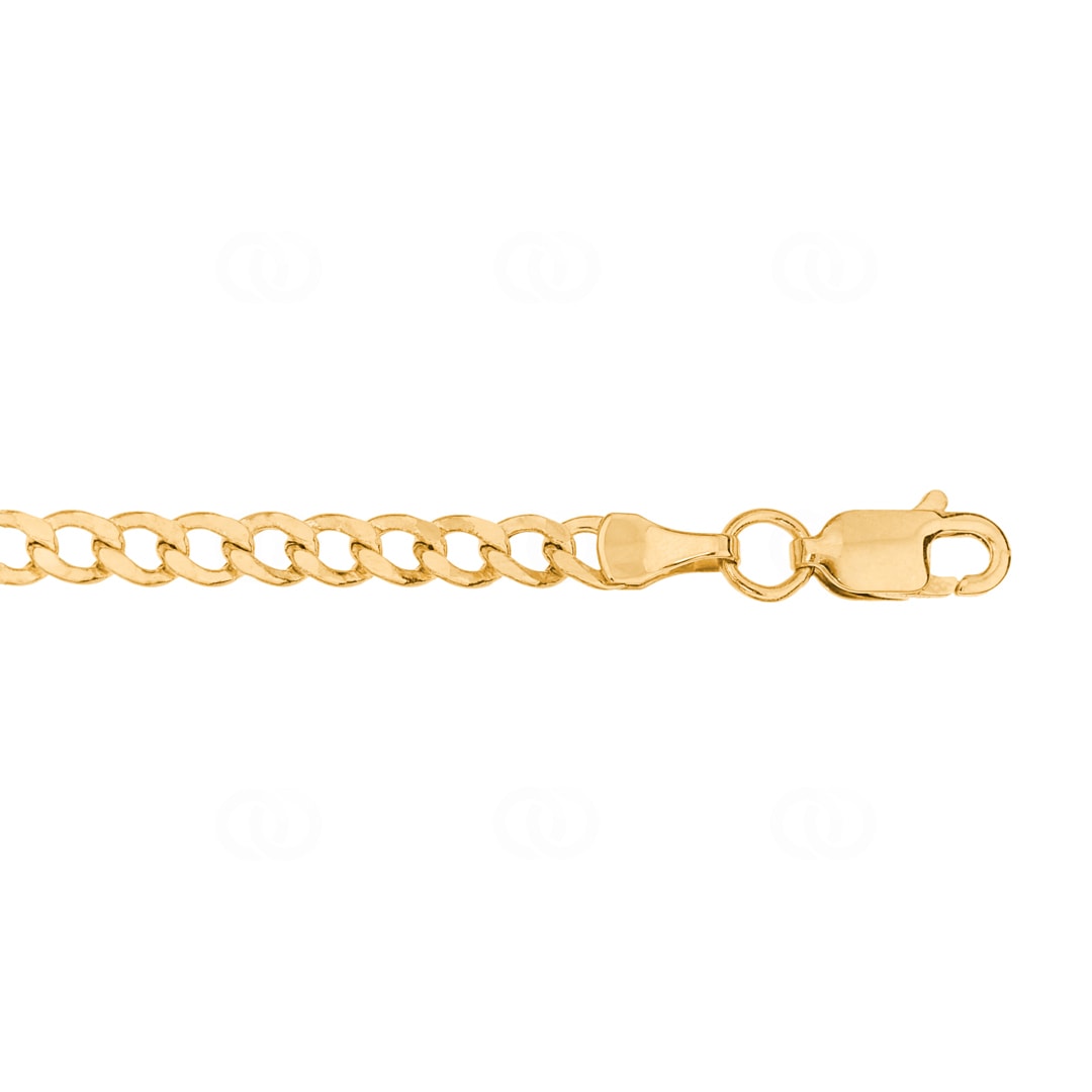 4.9mm Panzerkette 750/18 K Gelbgold halbmassiv