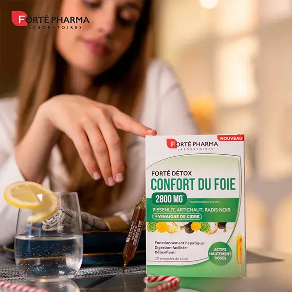 Forté Pharma FortéDetox Liver Comfort 2800 Vinagre de Maçã 20 ampolas