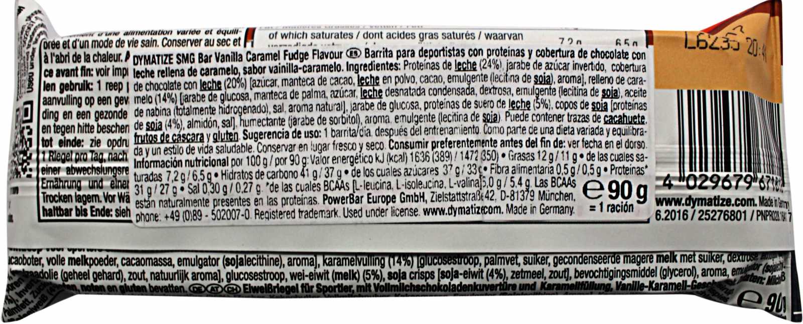 Barra de ganho de massa Dymatize Super Mass Gain 90g