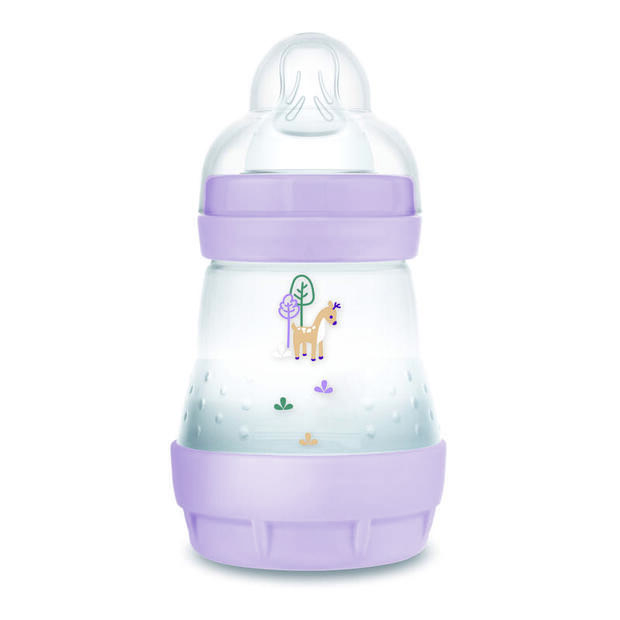 Biberon anti colique 160mL 0-6 mois Planet Love - Lilas - MAM