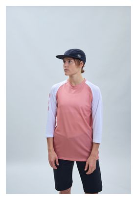 Maillot Manches 3/4 Femme Poc MTB Pure Rose/Blanc