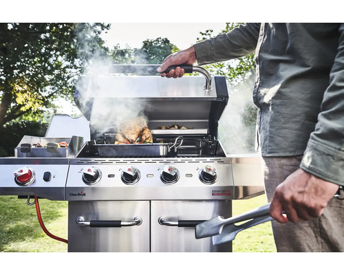 Char-Broil Advantage PRO S 4 gasgrill, gepolijst roestvrij staal, inclusief 4 branders, infraroodbrander, dekselthermometer, krachtige warmtezone