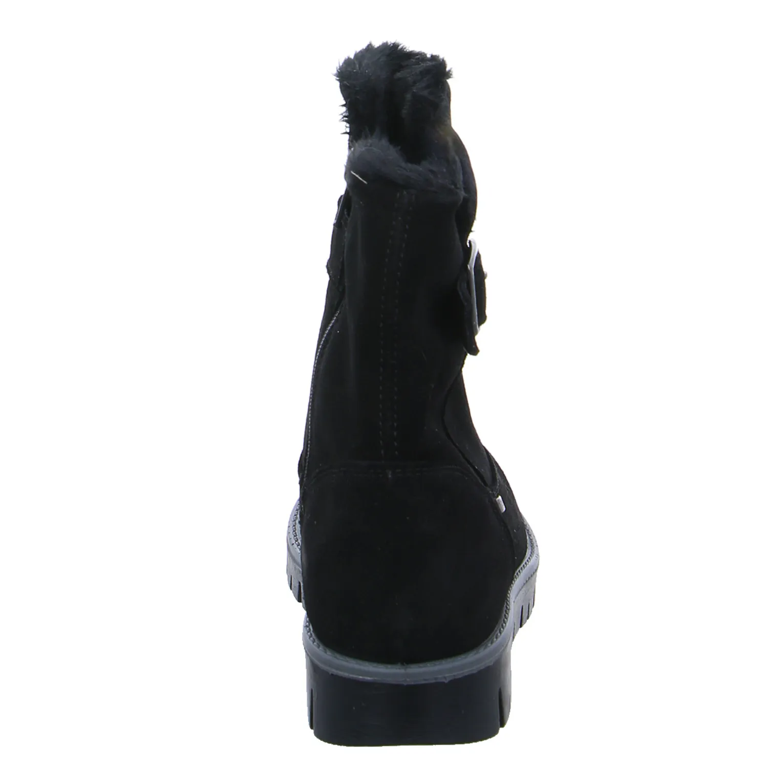 SCHUHENGEL Mädchen-Winter-Bottine Schwarz Leder  Stiefelette
