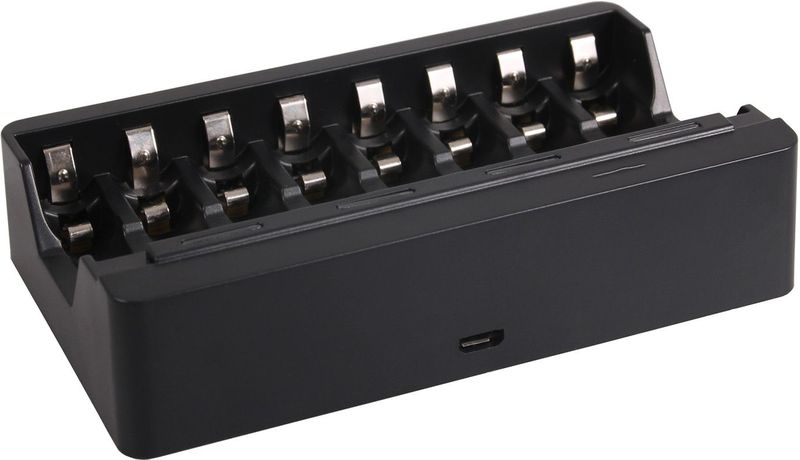 Berenstargh USB snellader voor 1-8 x AA of AAA batterijen