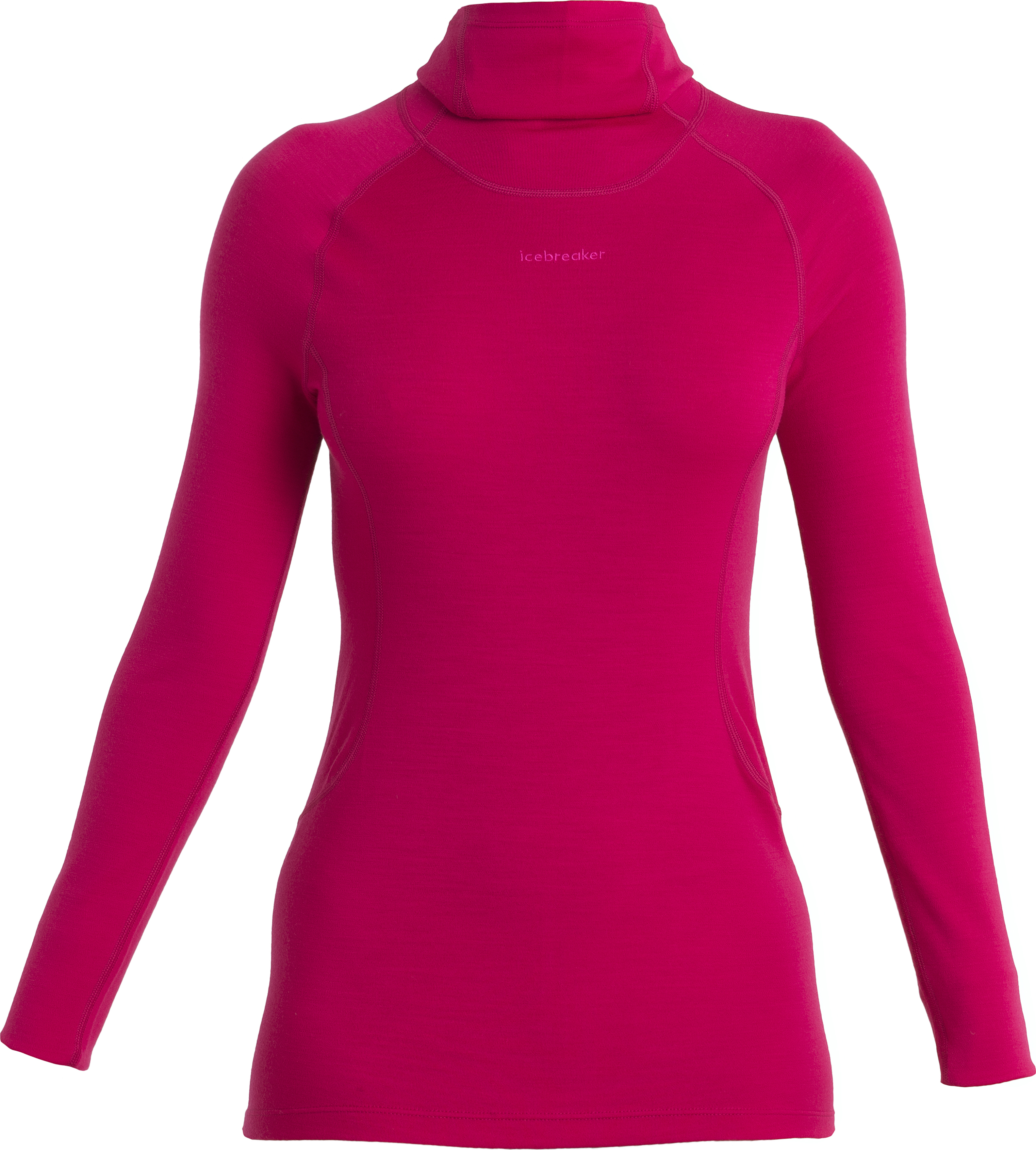 300 MerinoFine LS Roll Neck Thermal Top Dame Electronic Pink