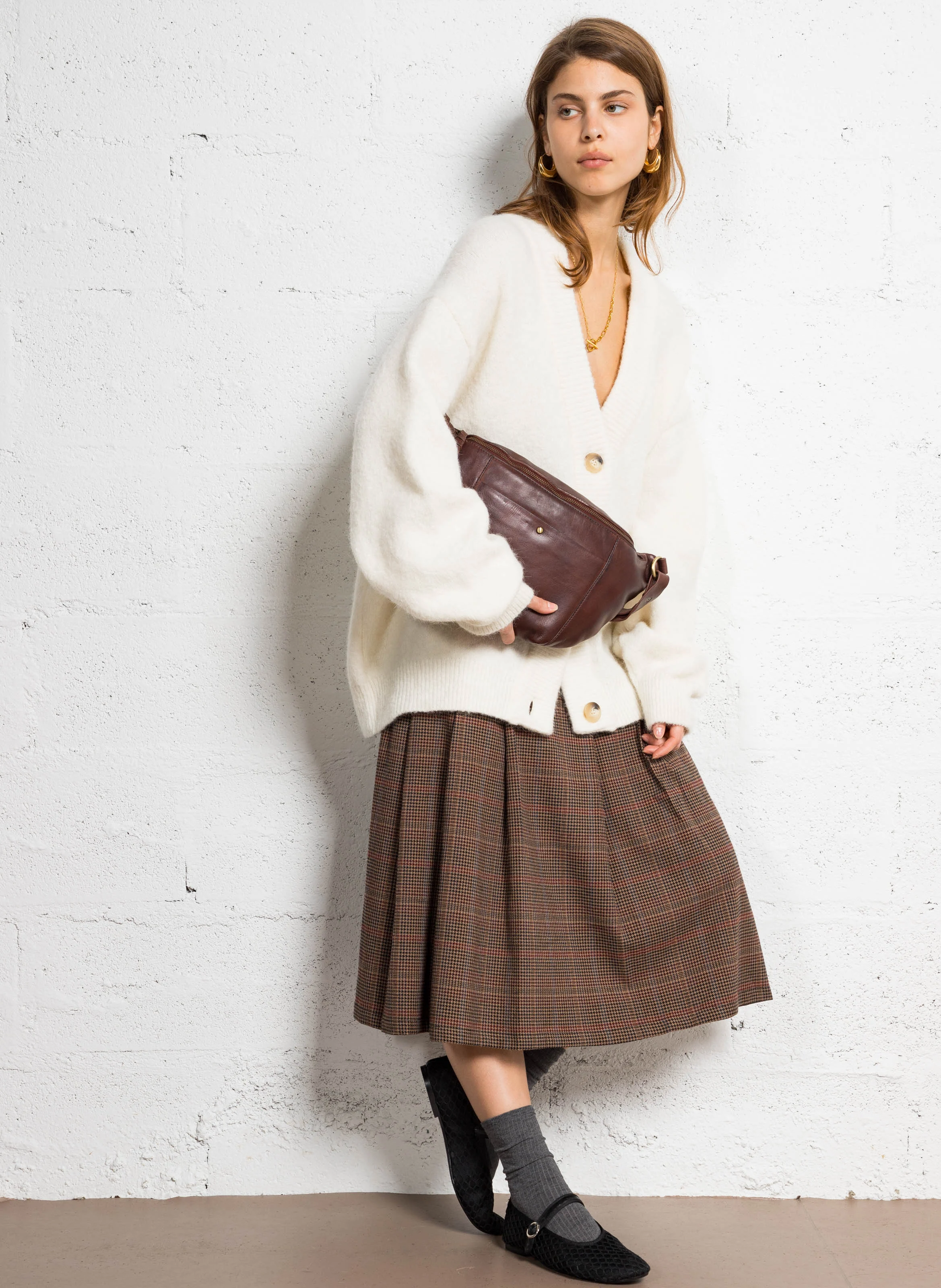 GABRIEL XL - Sac banane en cuir | Marron
