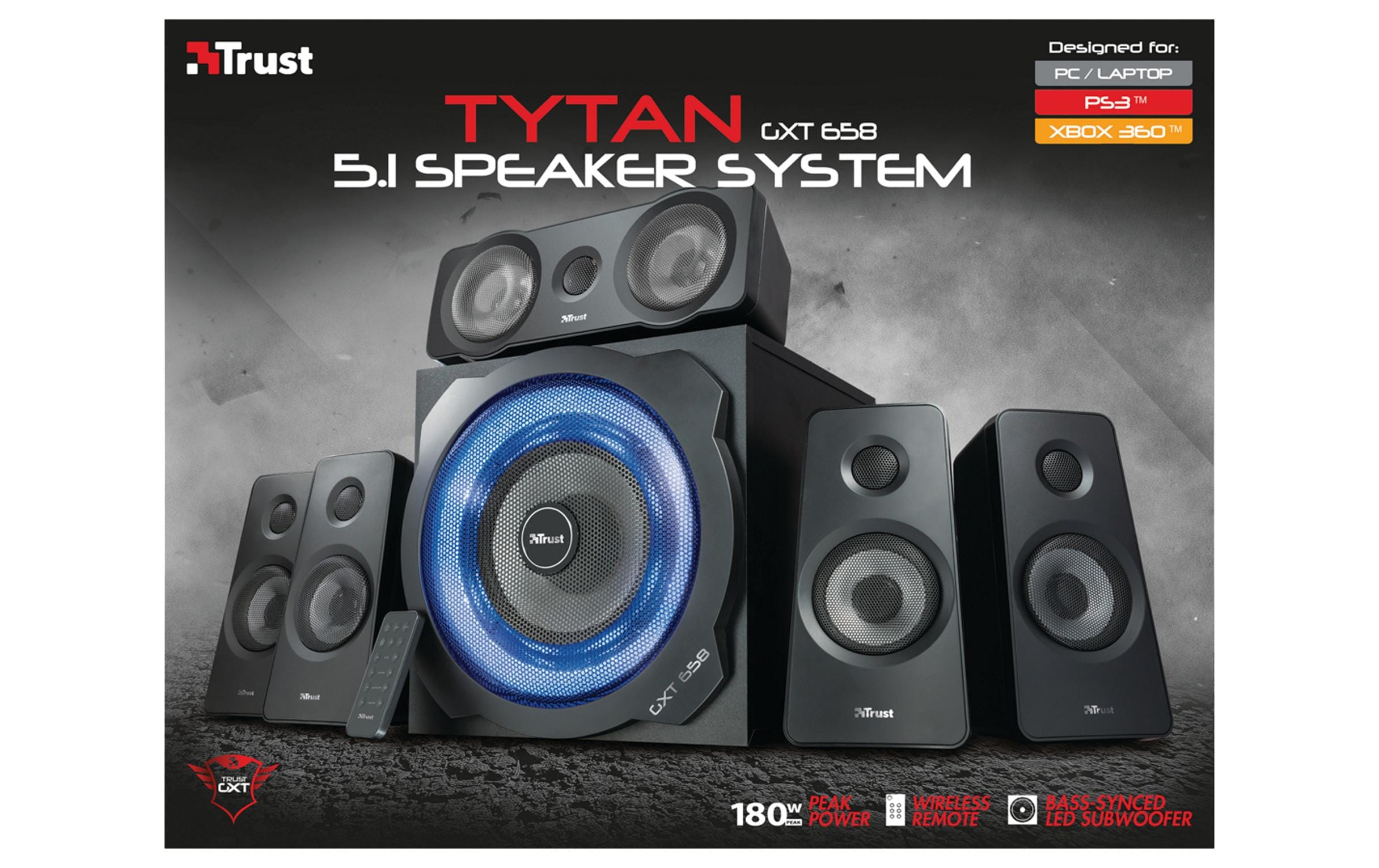 PC-Lautsprecher GXT 658 Tytan<br>5.1-Surround-Sound-Lautsprechersystem