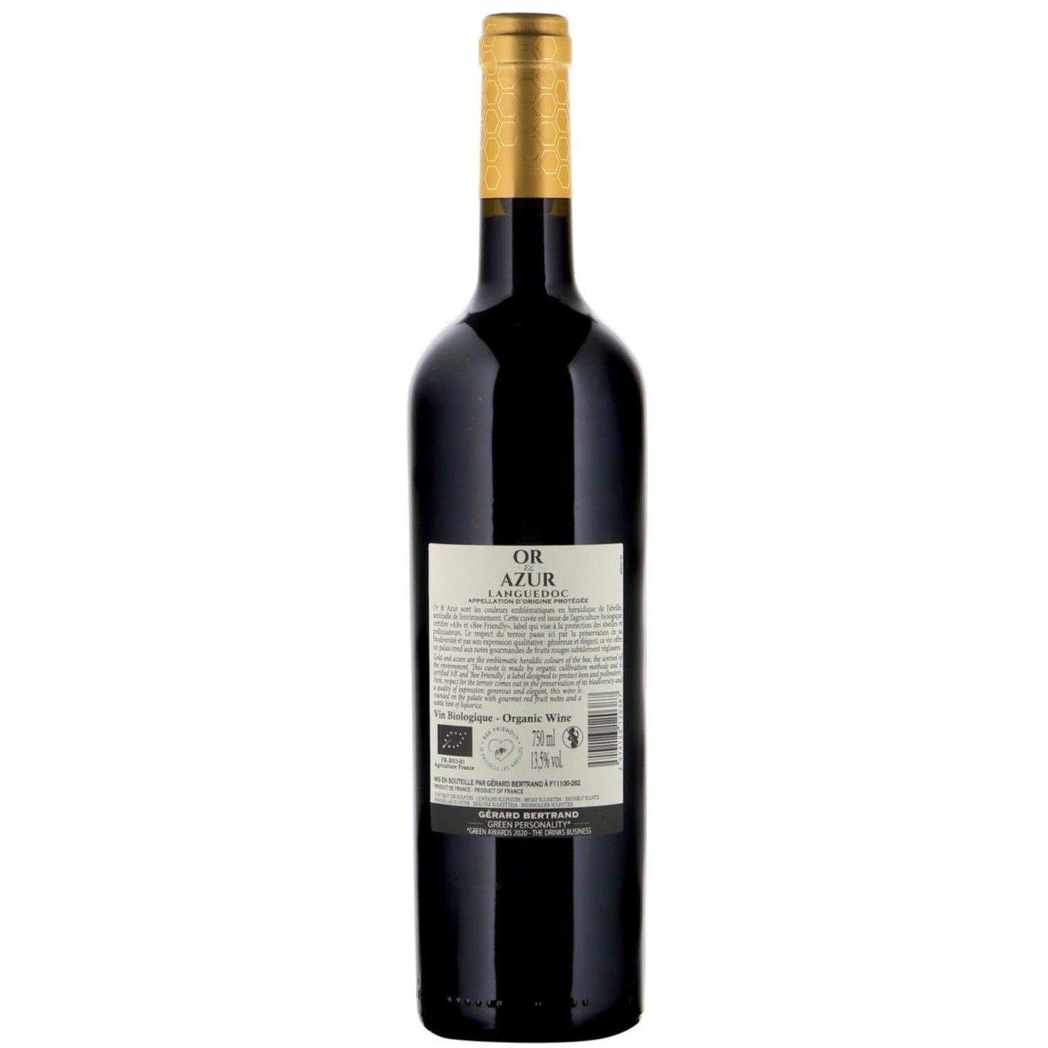 Naturaplan Bio-Languedoc AOP Rouge Or et Azur Gérard Bertrand -75cl