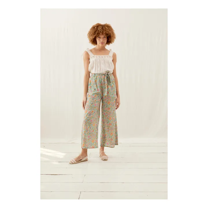 Louise Misha Pantalon Amandina Coton Bio - Collection Femme | Bleu